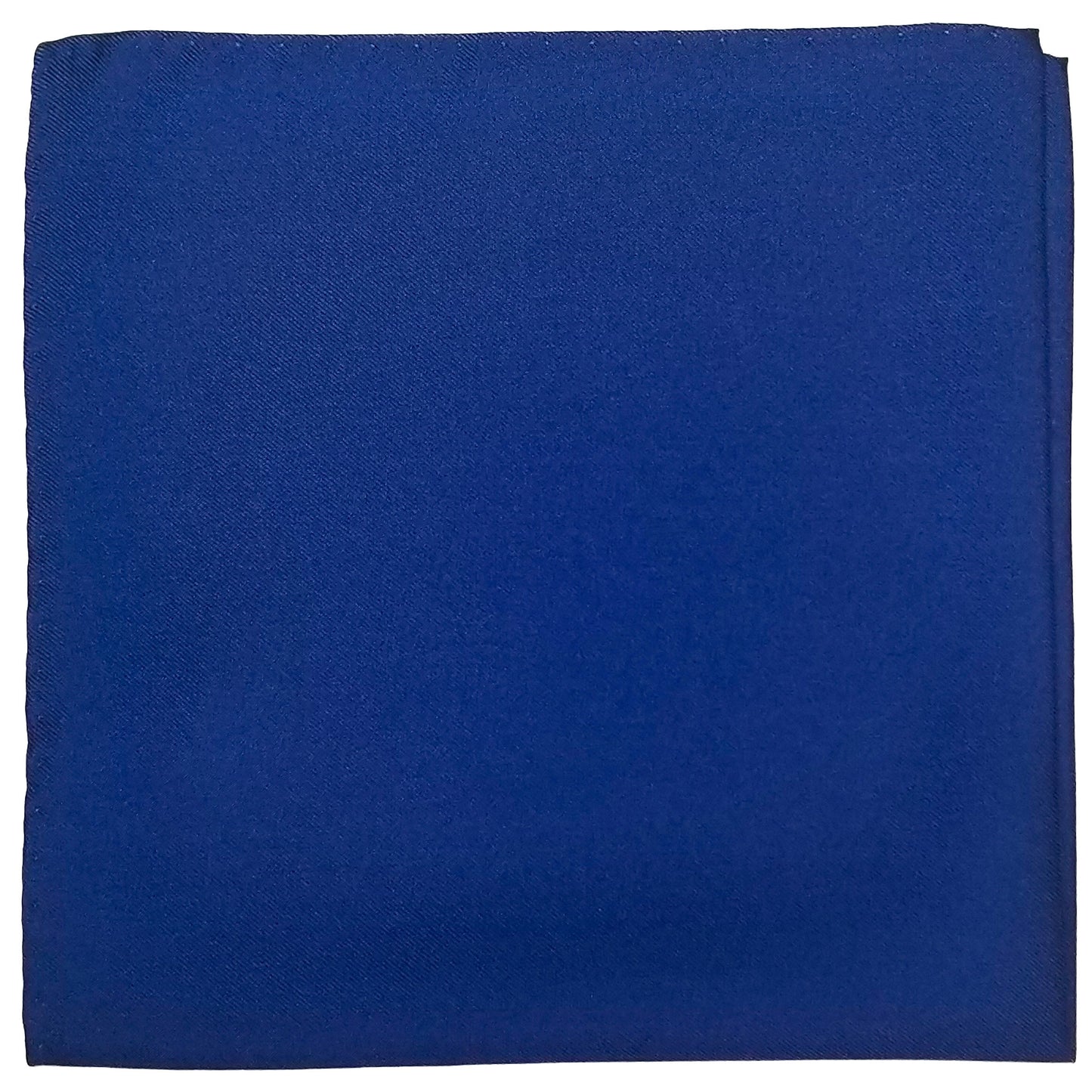 12.5" Solid Royal Blue Silk Twill Pocket Square-0
