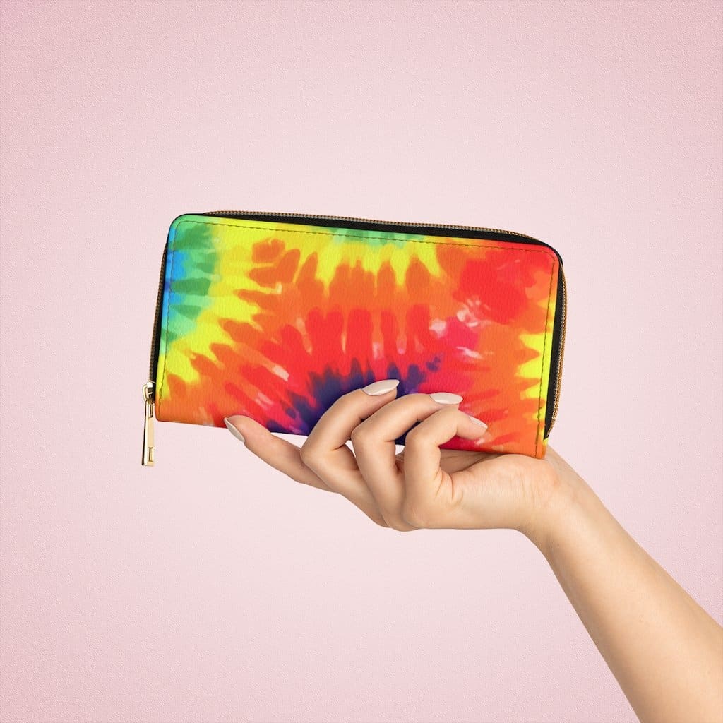 Womens Wallet - Zip Purse - Multicolor Tie Dye-2