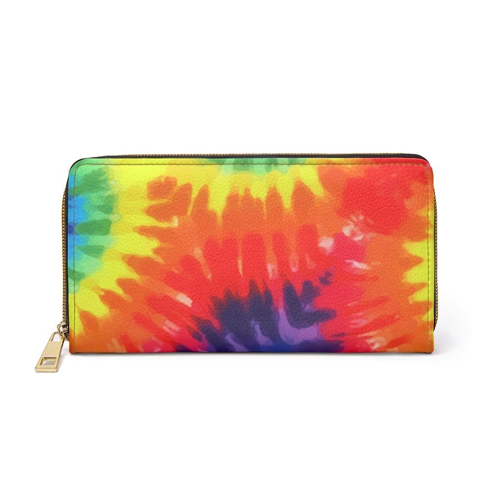 Womens Wallet - Zip Purse - Multicolor Tie Dye-0