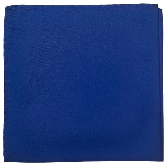 12.5" Solid Royal Blue Silk Twill Pocket Square-0